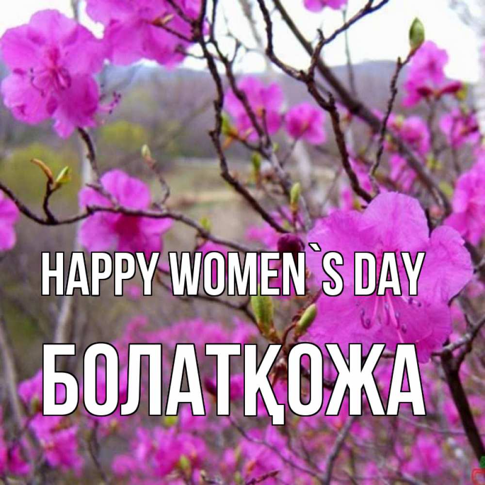 Greetings card с именем, Болатқожа happy women`s day международный женский день Greetings with text for free download 
